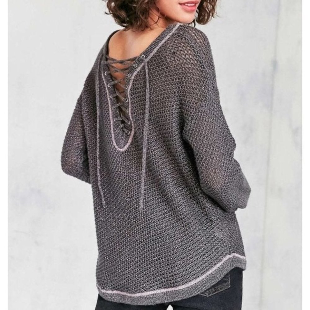 UO Kimchi Blue Lace Up Sweater (XS)